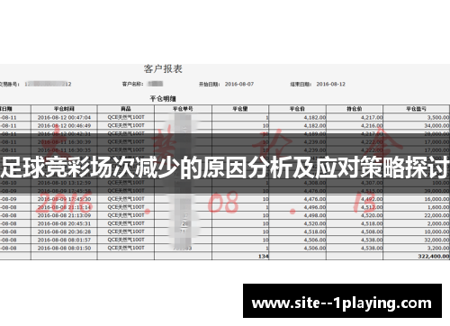 足球竞彩场次减少的原因分析及应对策略探讨